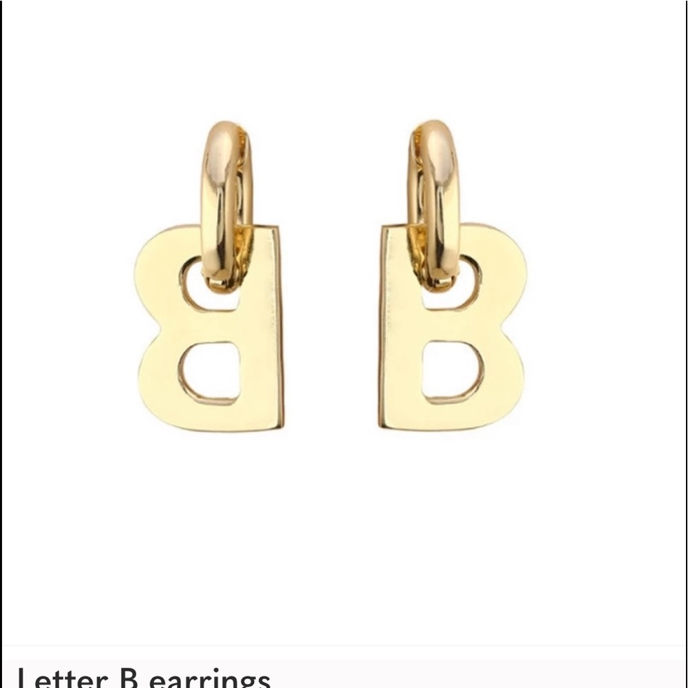 Letter B earrings . Brand new
